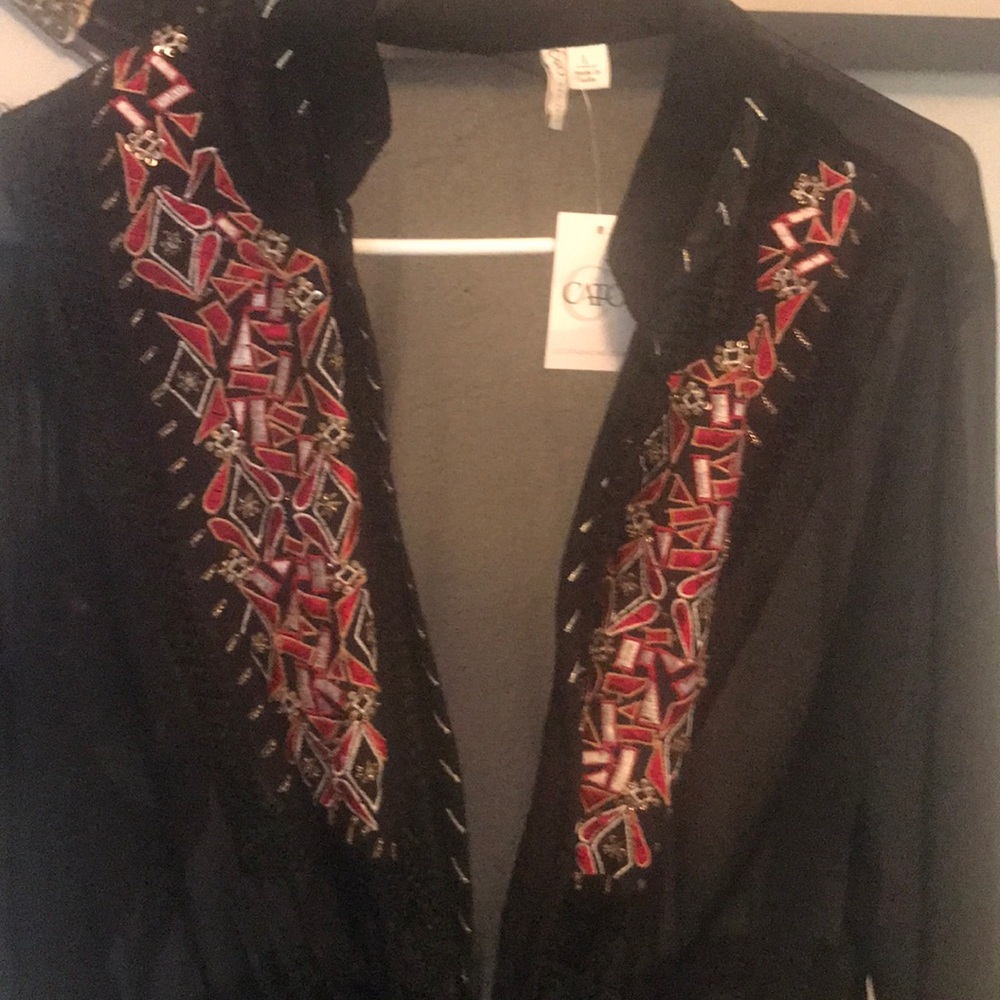 Sheer ornate duster